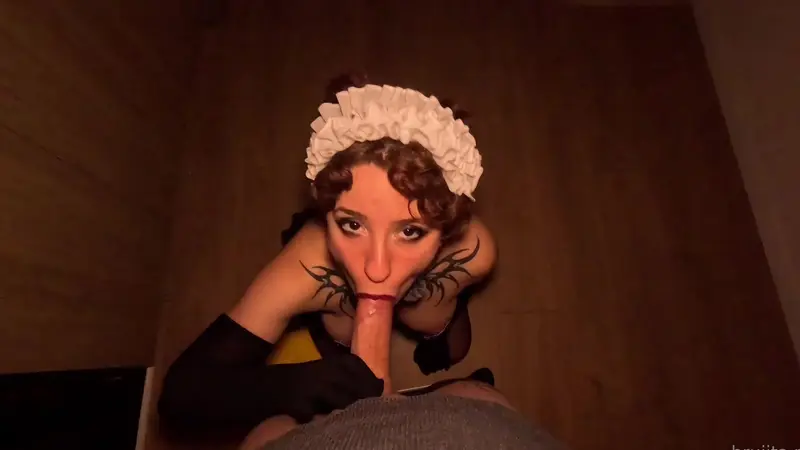 Curvy Redhead Maid Gets Hired For Dirty Chores