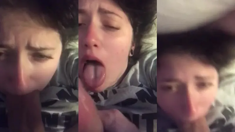 Submissive Teen Gagging On Daddy’s Thick Cock During Snapchat Face-Fucking