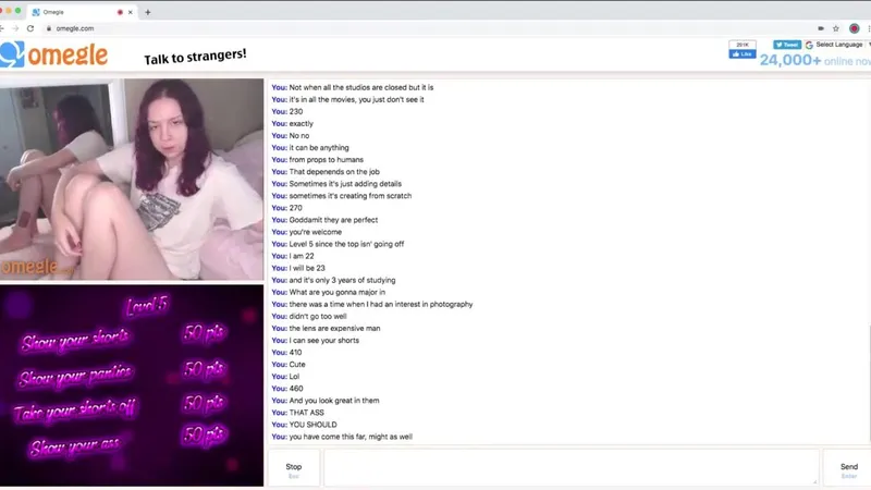 Talkative Tattooed Babe Getting Naked Omegle Video