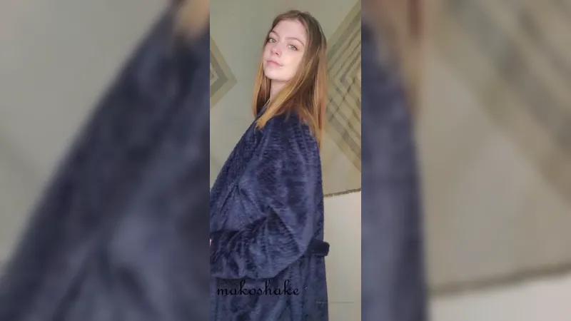 Makoshake Nude Bathrobe Striping And Tits Play Cute Porn