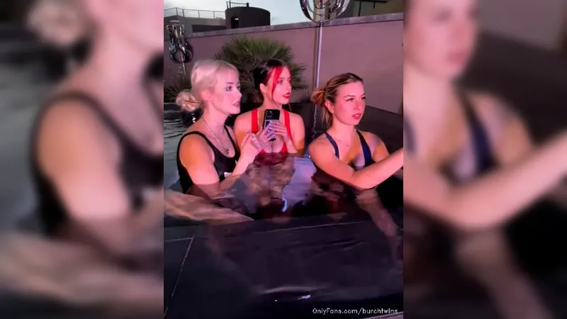 Burch twins Nude Lingerie Threesome Candy Licking & Spanking Video Leaked