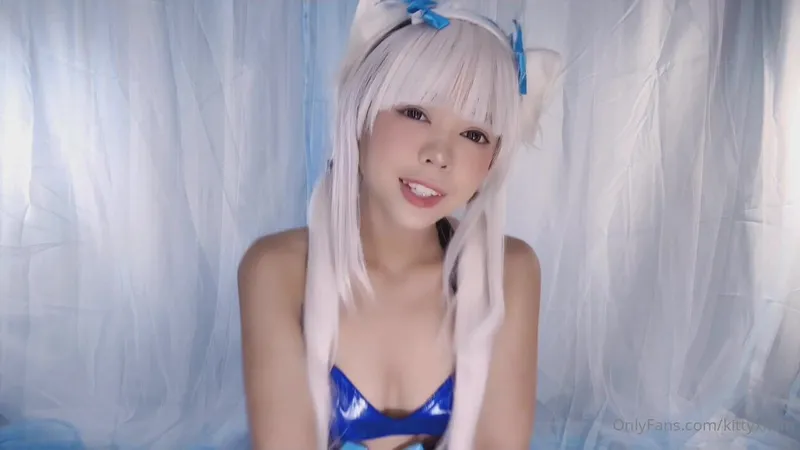 KittyxKum Nude Vanilla Cosplay Nekopara Riding Big Dildo Onlyfans Video Leaked